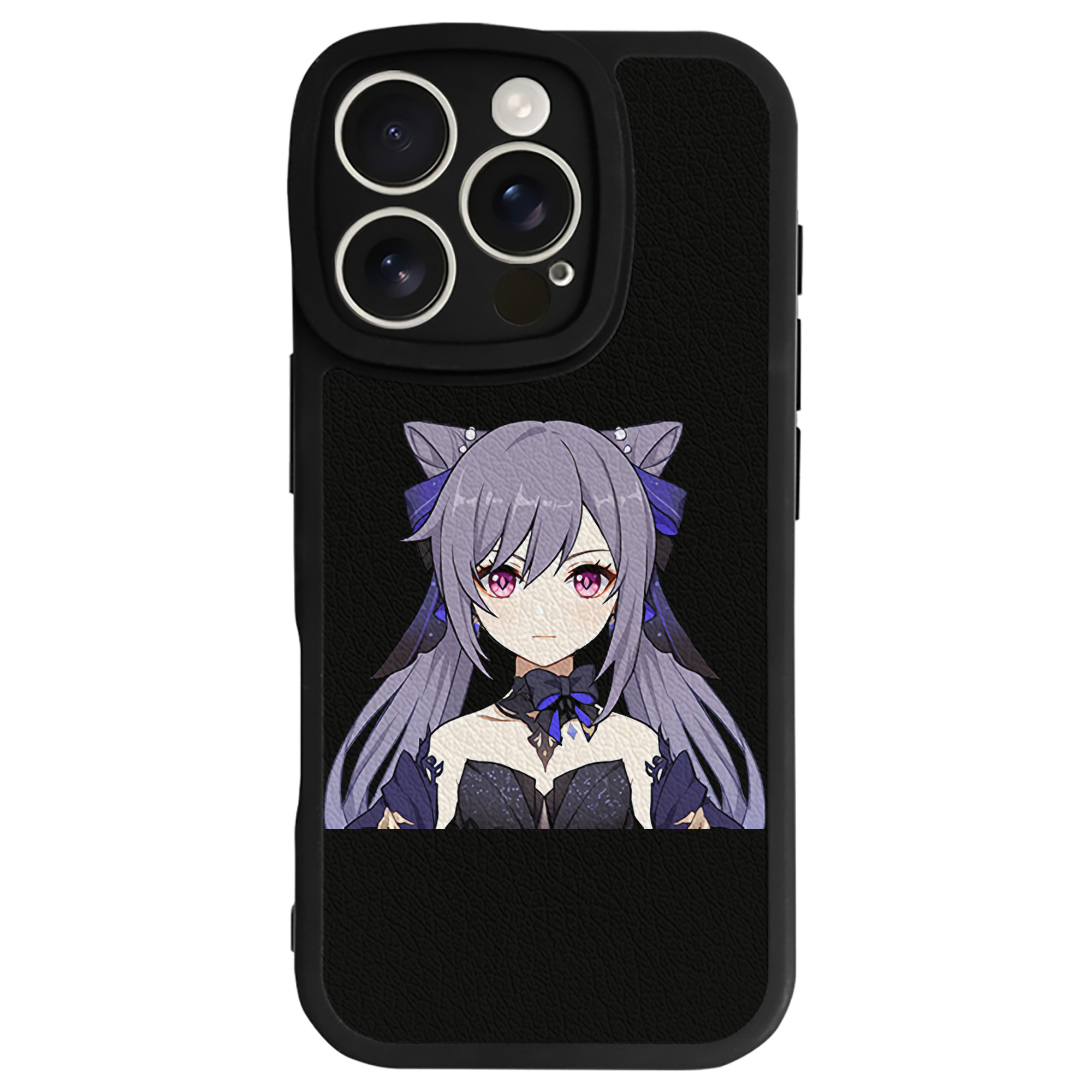 げんし神 刻晴 こくせい genshin Kokusei 【iPhone 16シリーズ対応】シリコンスマホケース（レザー調） 材質：シリコン